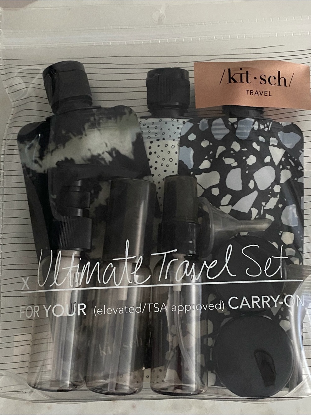 Kitsch Ultimate Travel Set in Black and Gray